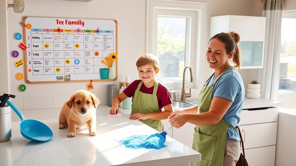 flexible family cleaning schedule
