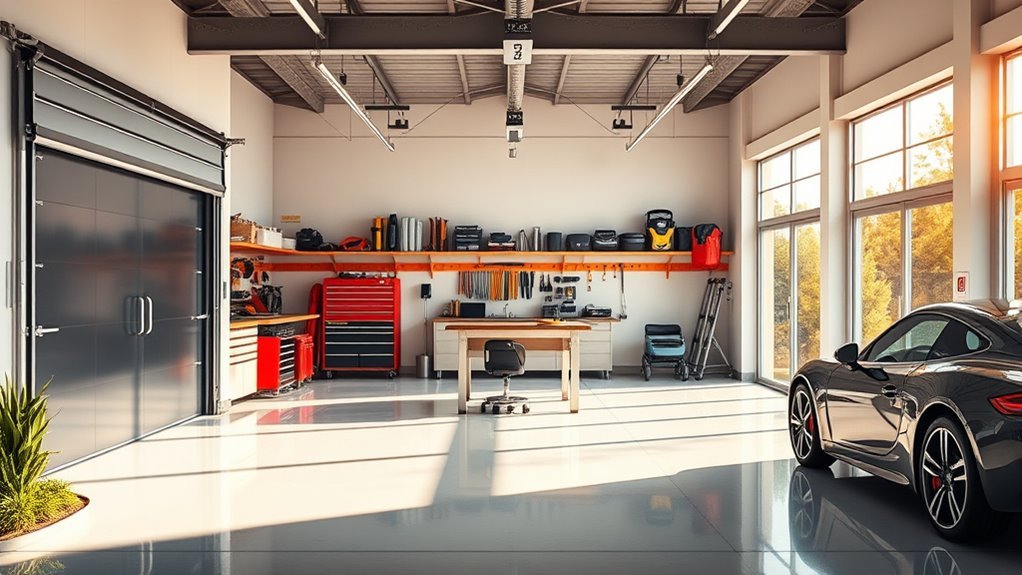 garage size and location