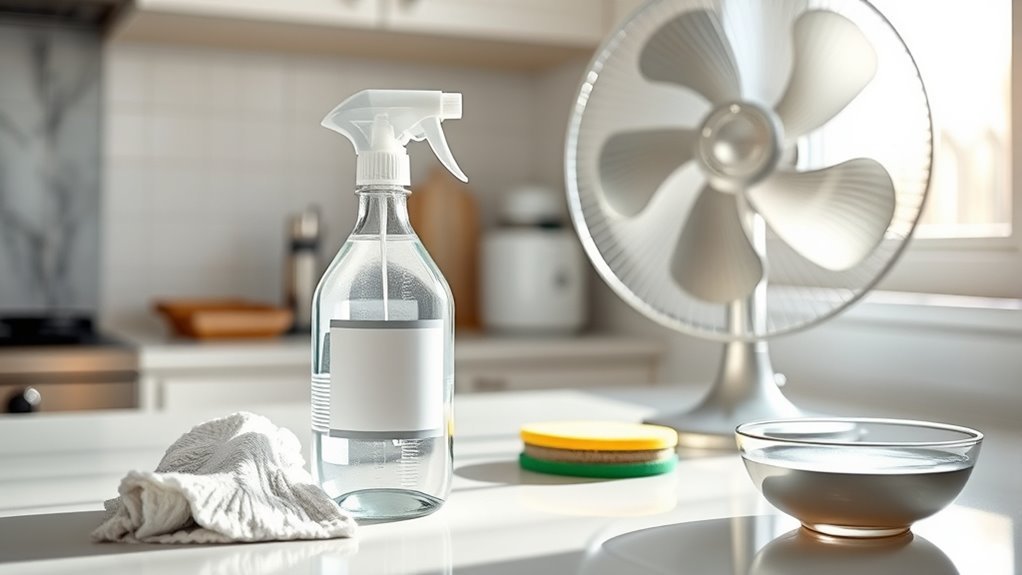 gather cleaning supplies efficiently
