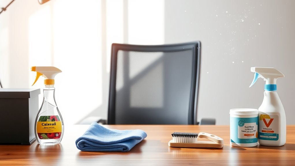 gather cleaning supplies efficiently