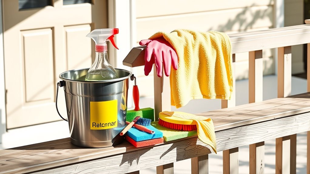 gather cleaning supplies efficiently