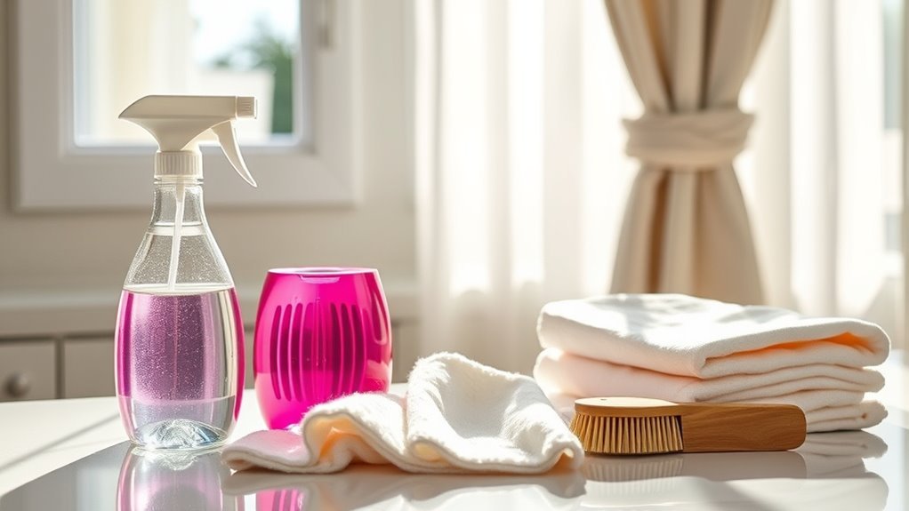 gather cleaning supplies efficiently