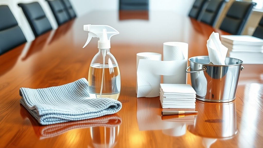 gather cleaning supplies efficiently
