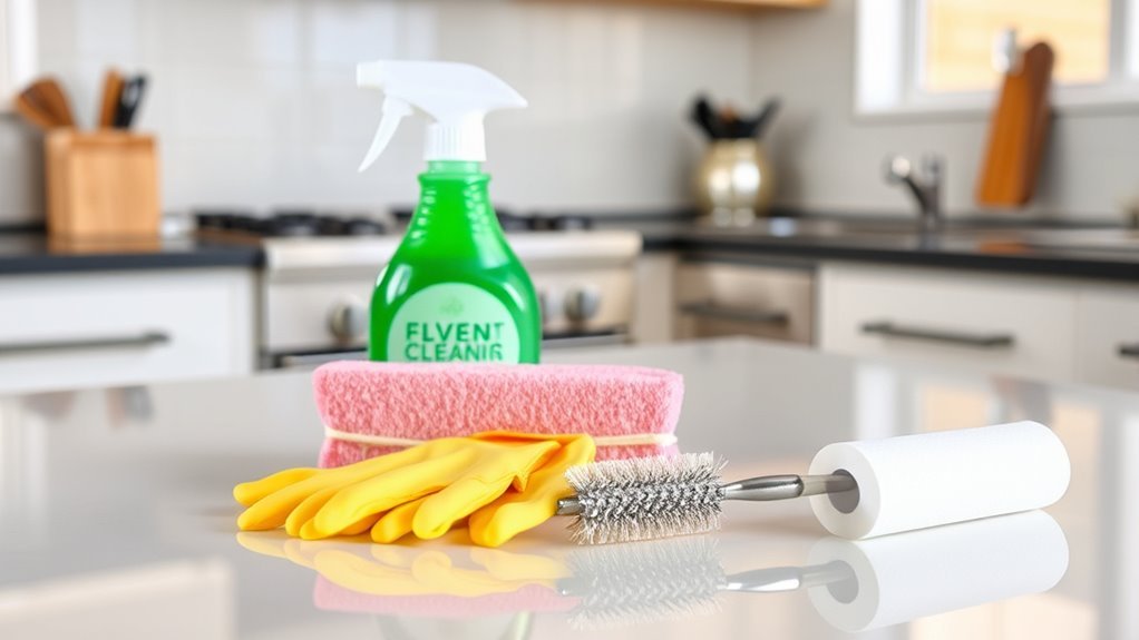 gather cleaning supplies first