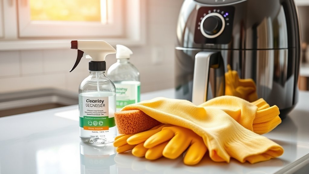 gather essential cleaning supplies