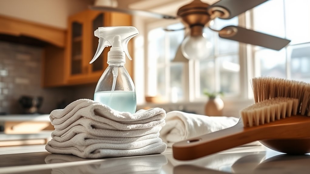 gather essential cleaning supplies