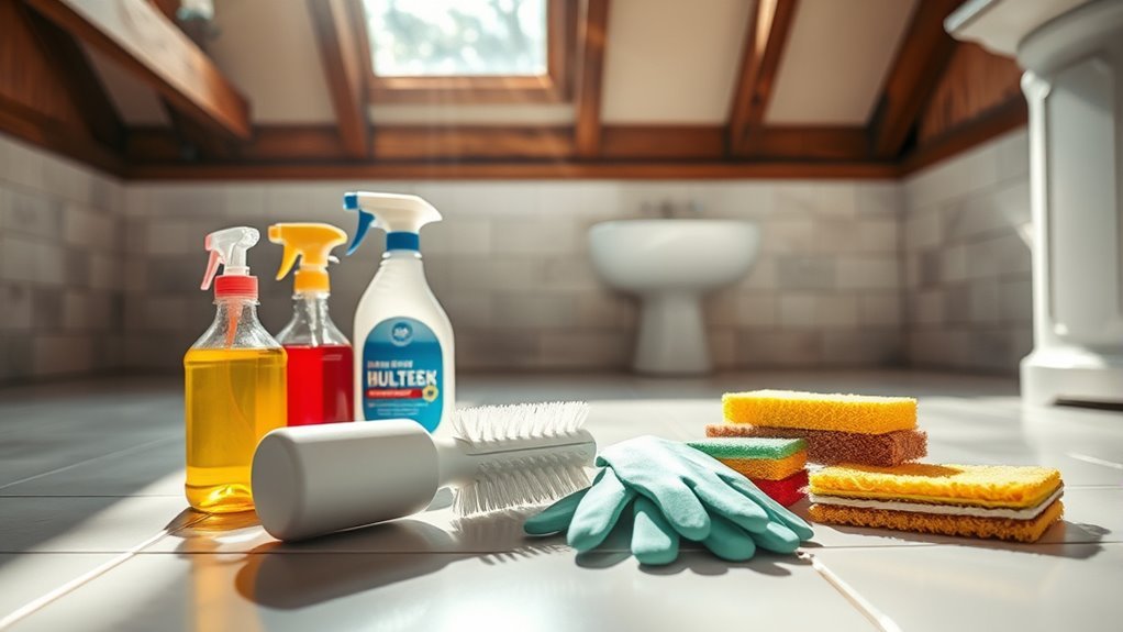 gather essential cleaning supplies