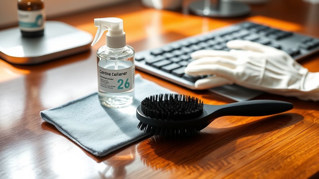 gather keyboard cleaning supplies
