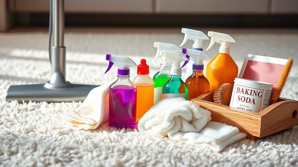 gather mattress cleaning supplies