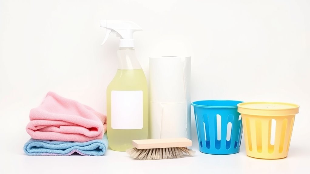 gather necessary cleaning supplies