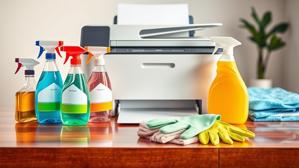 gather printer cleaning supplies