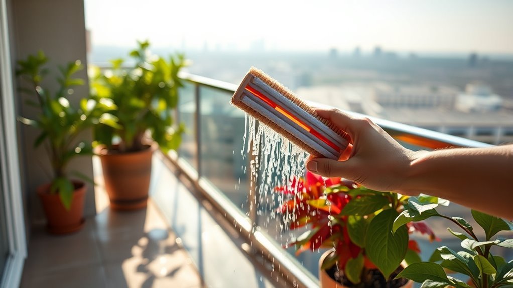 gentle balcony cleaning methods