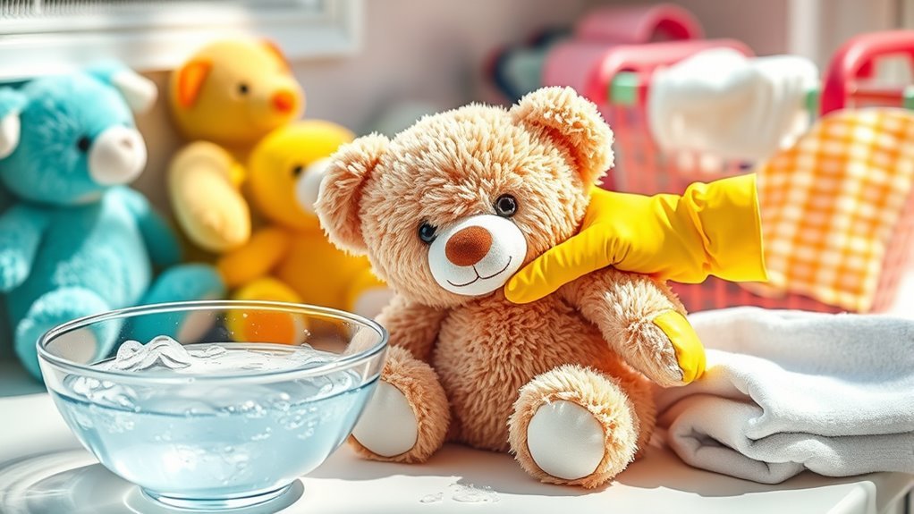 gentle cleaning for plush toys
