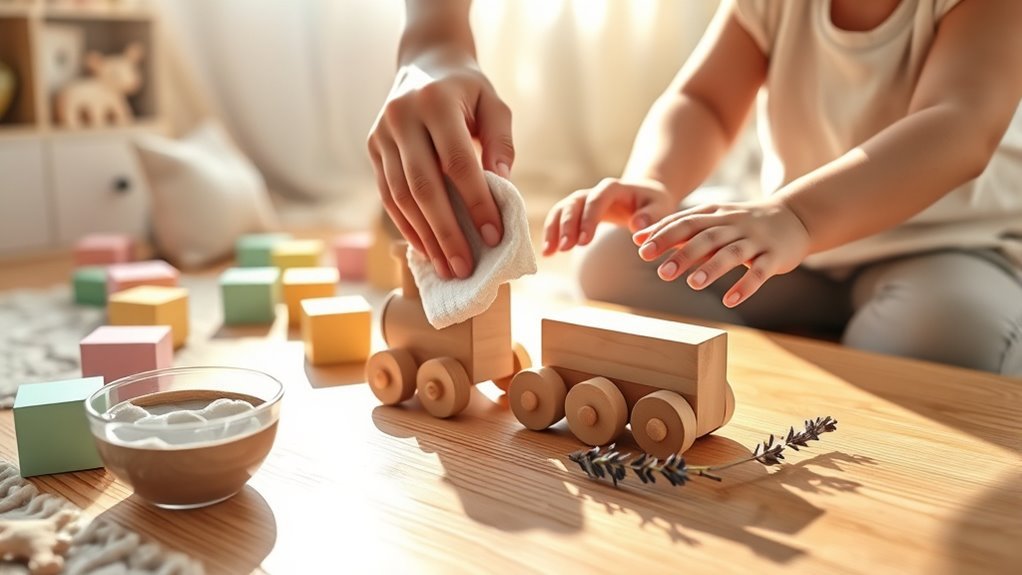 gentle cleaning for wooden toys
