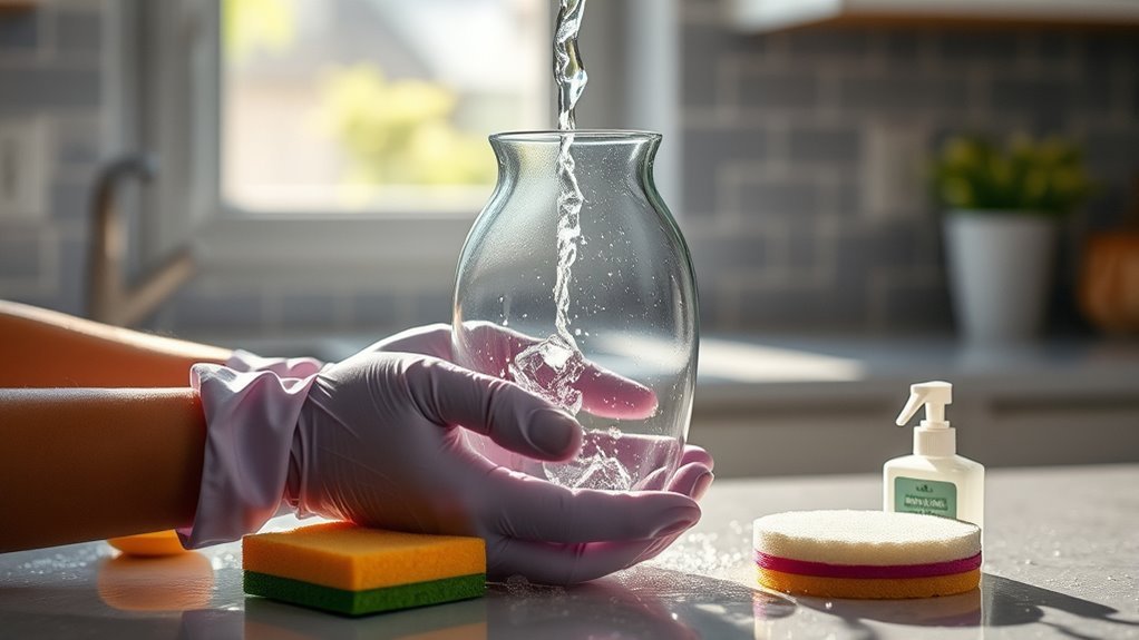 gentle glass cleaning techniques