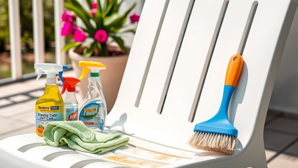gentle plastic chair cleaning