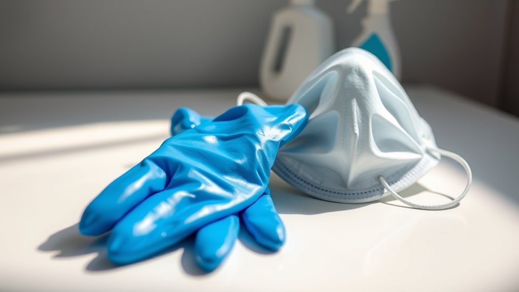 germ protection with gloves masks