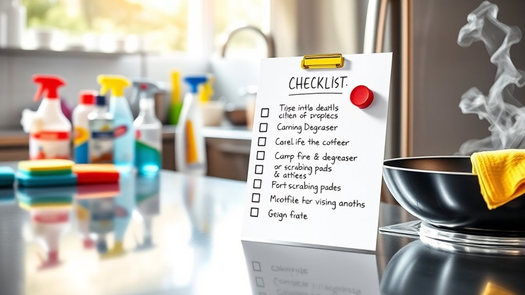 grease business cleaning checklist