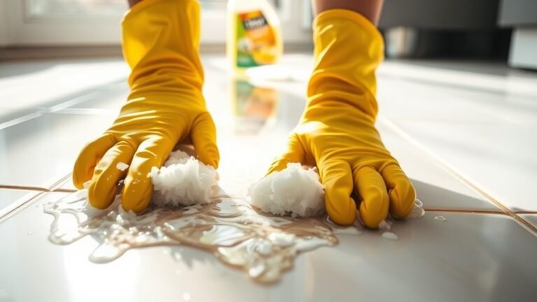 grease stain tile removal