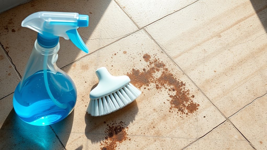 grout preparation for cleaning