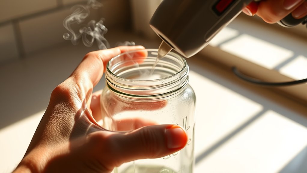 heat softens adhesive labels