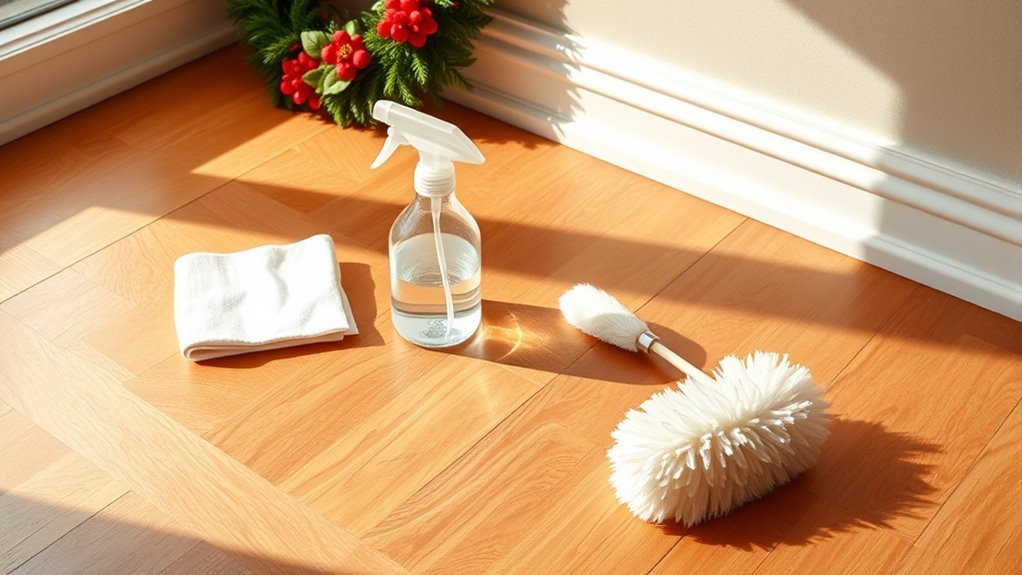 holiday cleaning supply preparation