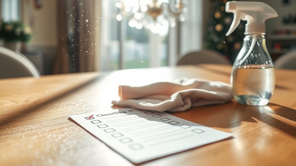 holiday dust cleaning checklist