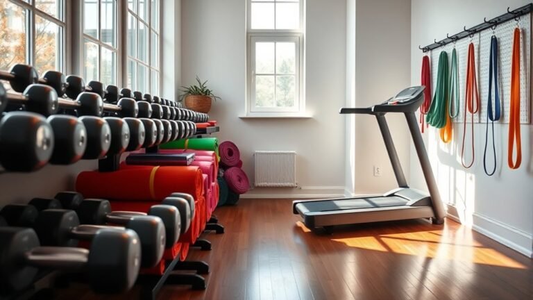 home gym equipment organization