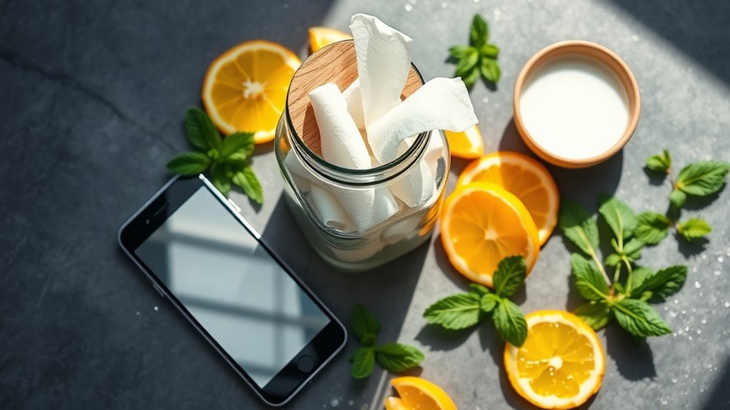 homemade natural cleaning wipes