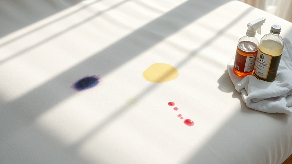 identify and treat mattress stains