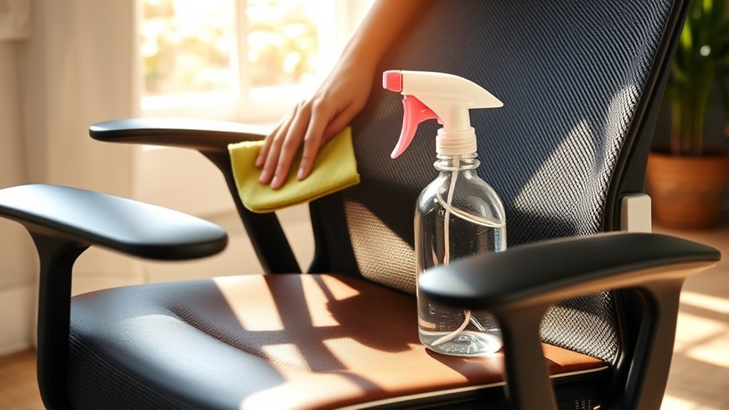 identify chair material carefully