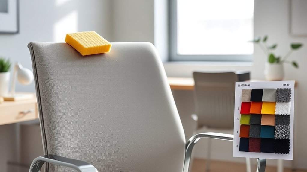 identify chair material carefully