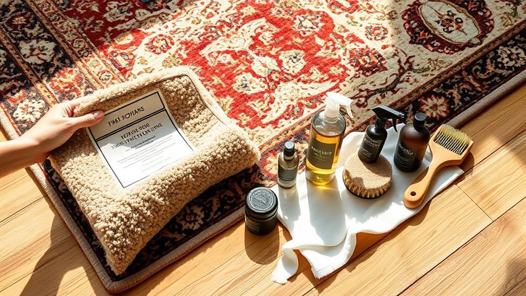 identify rug type material