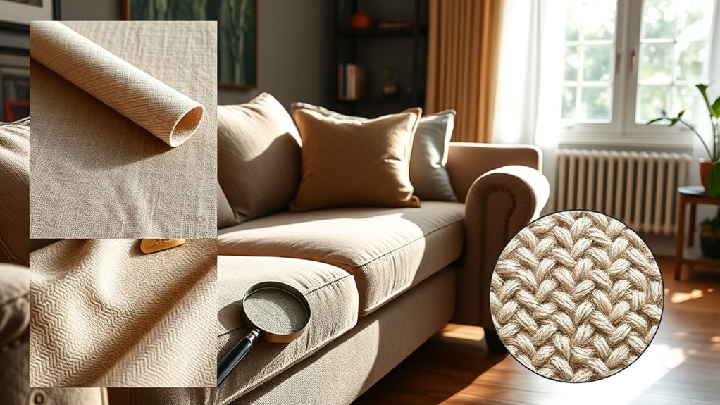 identify sofa upholstery material