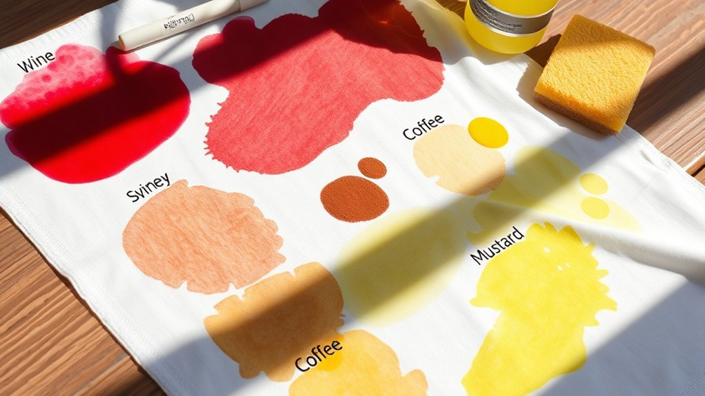 identify stains for removal