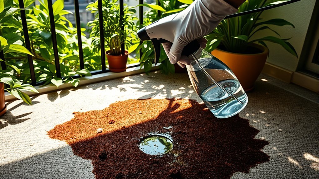 identifying and removing balcony stains