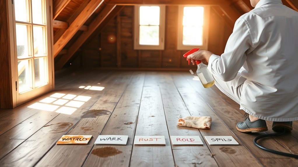 identifying attic stain types