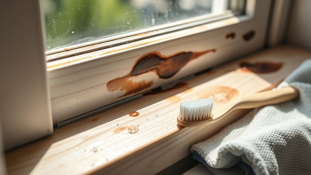identifying stains on windowsills