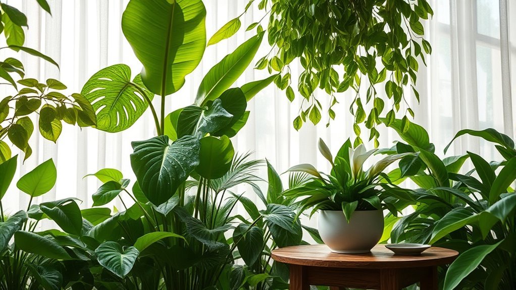 indoor plants cool spaces