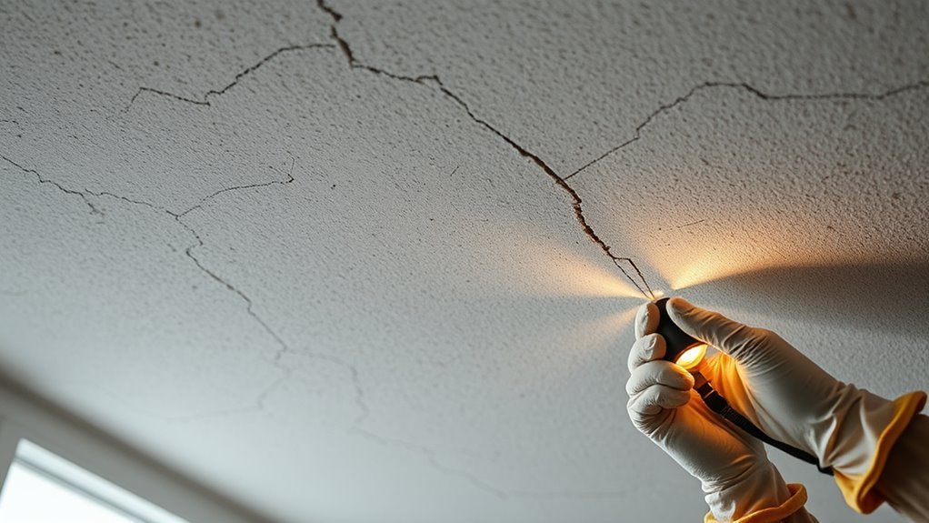 inspect ceilings for cracks