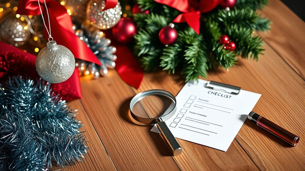 inspect decorations for damage