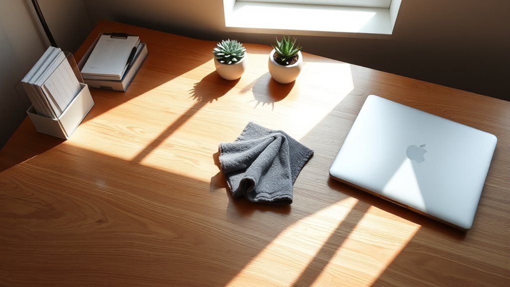 keep desk clean regularly