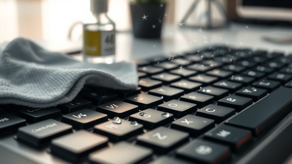 keyboard cleaning schedule weekly
