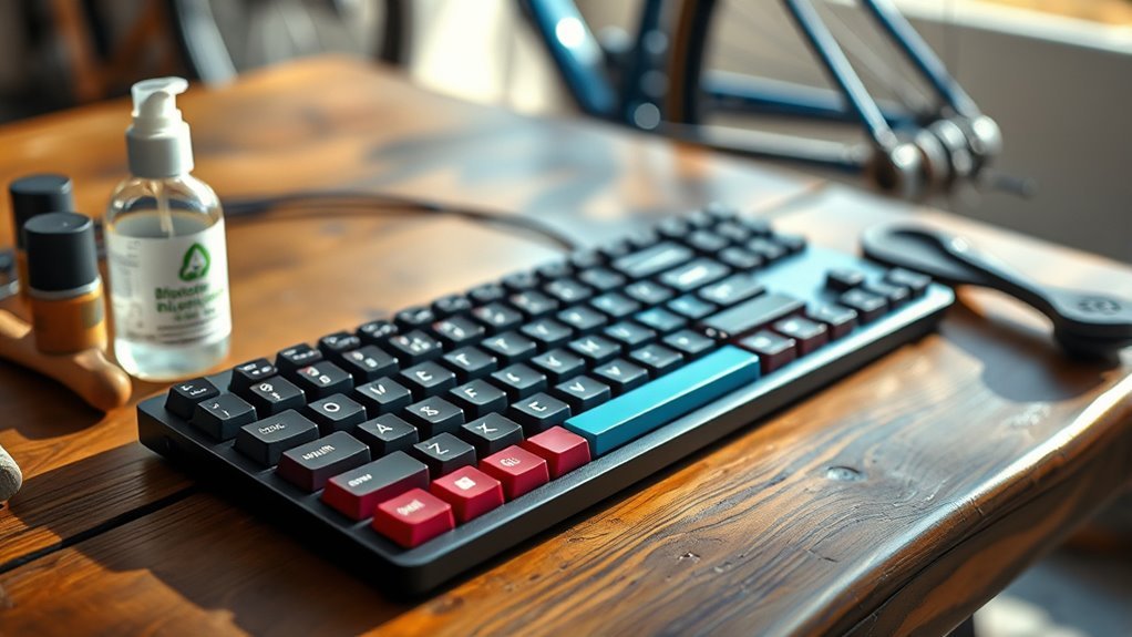 keyboard for bike maintenance