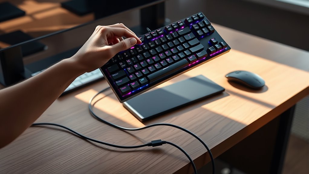 keyboard type and connection
