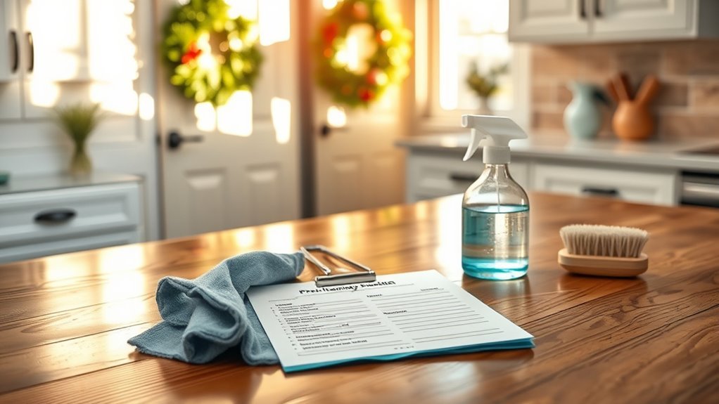 laminate pre holiday cleaning checklist
