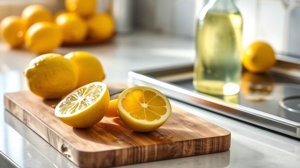 lemon juice effectively cuts grease