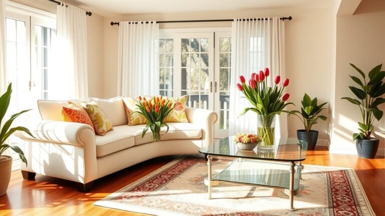 living room spring cleaning