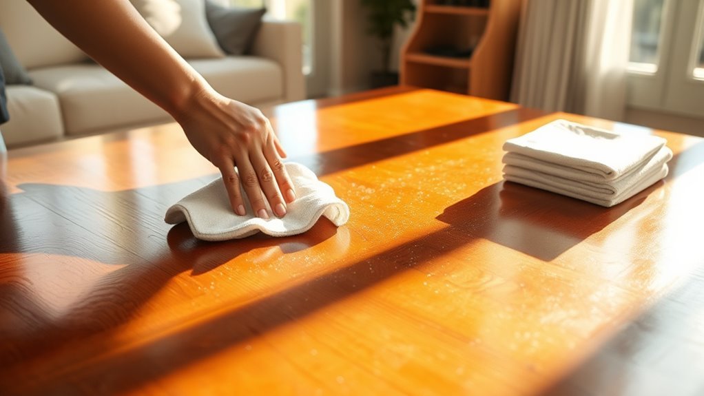 microfiber cloth damp dusting