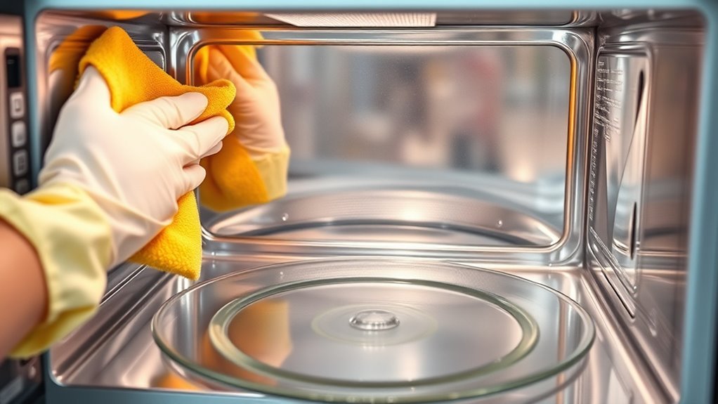 microwave cleaning maintenance routine